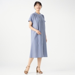 Provador コットン100% ストーンウォッシュ加工シャツワンピース