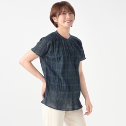 Provadorやっぱり涼しい綿混ドビー素材チュニック