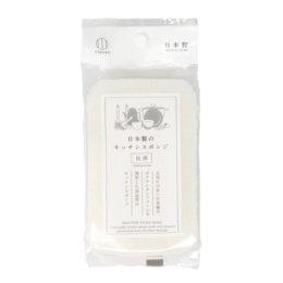日本製のキッチンスポンジ ホワイト 抗菌加工