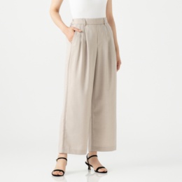 CARRIERE 麻混2タックワイドパンツ
