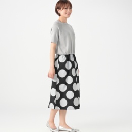 calma ニット&ジャガード ドッキングワンピース