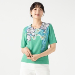 calma フルール刺繍プルオーバー