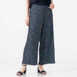 calma シー&フォレストプリント プリーツパンツ