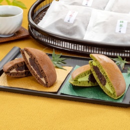 真茶園 静岡真茶園 茶匠の抹茶・焙じ茶どら焼 12個