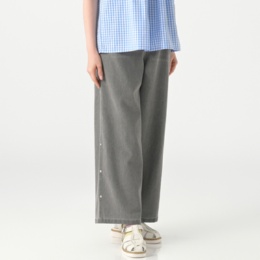 PERSONS ヴィンテージウォッシュ加工サマーデニムパンツ