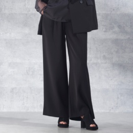 MASAGO ダブルクロスワイドシルエットパンツ
