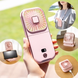  1台5役 モバイルバッテリーにもなる軽量ハンディファン2