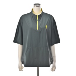 WOODS フロントファスナ-UVカットスタンドカラープルオーバー