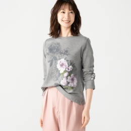 FairyStyle フラワー 長袖サブリナ大人プルオーバー