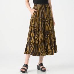 Remite ゼブラワッシャーティアードスカート