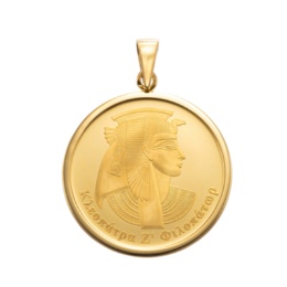 純金 クレオパトラ&バステト メダルペンダントヘッド