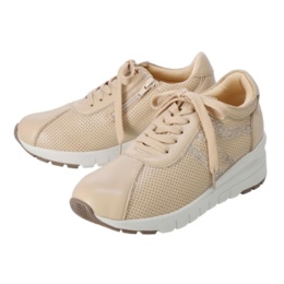 HIROKO KOSHINO FEMME レースアップウエッジスニーカー