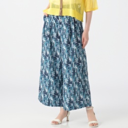 H.HOLIDAY 幾何学調プリントワイドパンツ