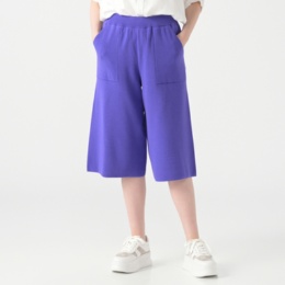 Anne Coquine コアスパンヤーンニットガウチョパンツ