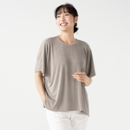 Coeur sucre 上品光沢リブドルマンプルオーバー