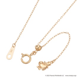 18KYG チャーム付チェーンネックレス [スヌーピー]