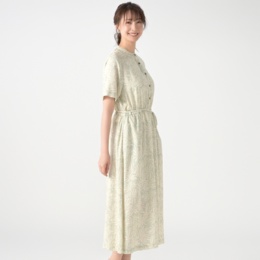 EDDIE BAUER リーフプリントワンピース