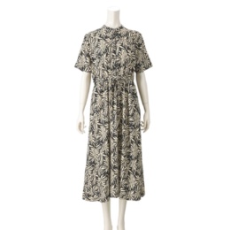 EDDIE BAUER リーフプリントワンピース