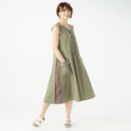 KawaiOkada Vネックゆったりジャンパースカート