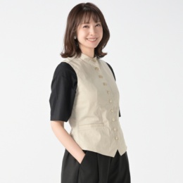 KawaiOkada 自分の時間 コットンナイロン混ベスト