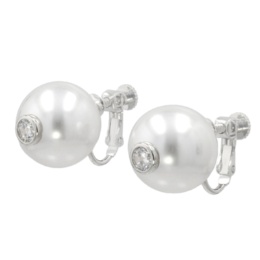 Tar Tar プラスチックパール&CZ イヤリング/ピアス[リリー]