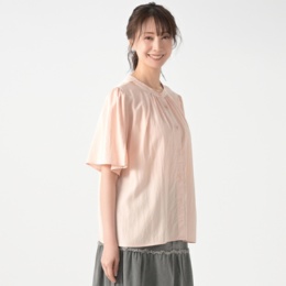 PERSONS 2WAYタック&ギャザーブラウス