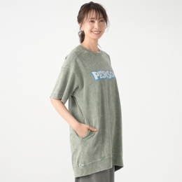 PERSONS ウォッシュ加工スウェットチュニック
