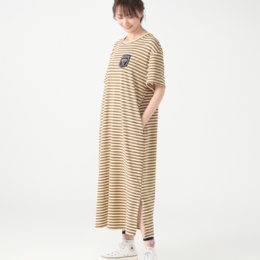 PERSONS ボーダーワンピース