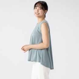 Beauty Fit タックノースリーブチュニック