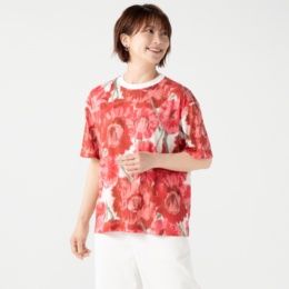 MORNMAGIE蘇るフランスの花オリジナルアートプリントトップス