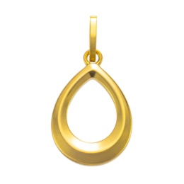  純金 リバーシブルドロップデザインペンダントヘッド