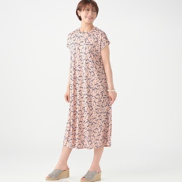 &LOVE 1枚でフェミニンな大人リボンプリントワンピース