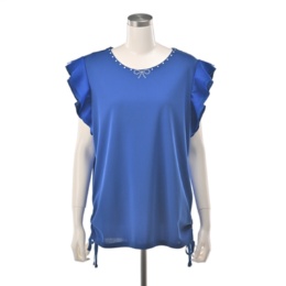 &LOVE キラキラリボンのドロストふりるプルオーバー