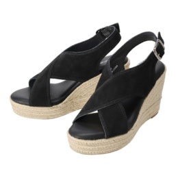 Anne Coquine スウェードウェッジサンダル