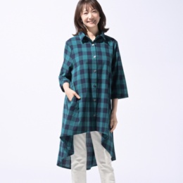 HELA ギンガムチェックシャツワンピース