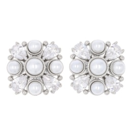 JinkaNezu CZ&ビジューパール マグネットイヤリング