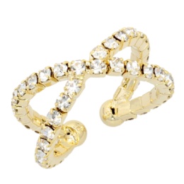  JinkaNezu クリスタルガラス クロス リング