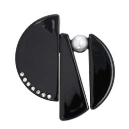 day to day 円をスライスしたブローチ