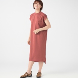 BOBSON SunSister コットン100%フレンチスリーブワンピース