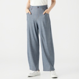 BOBSON SunSister ストレッチニットデニム調バルーンパンツ