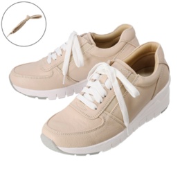 ドルチェ 山羊革ハイウェッジスニーカー替え紐付き