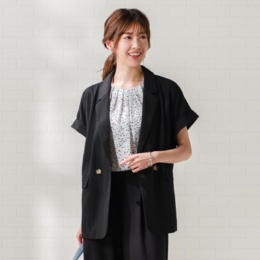 CARRIERE 便利なショートスリーブジャケット