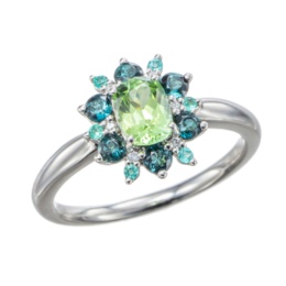 PT950 ミントカラートルマリン リング [ケルプの森]