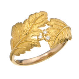 純金 ダイヤモンド レザン リング