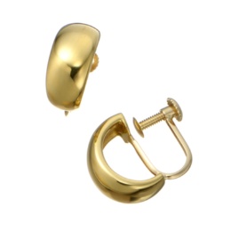 純金/18KYG クレッセントスタイル イヤリング/ピアス