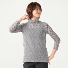 ModdedAnce 変形ドットフロッキープリントプルオーバー