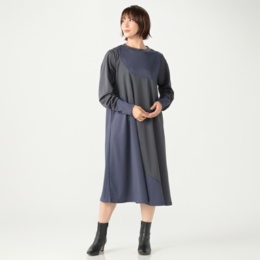 ModdedAnce カーブ切替カットソーワンピース