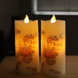 LEDローソク 花籠 1対