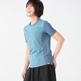 KiKKi リブ切替のTシャツ