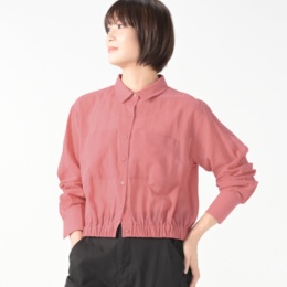 KiKKi シアー素材のショートブラウス